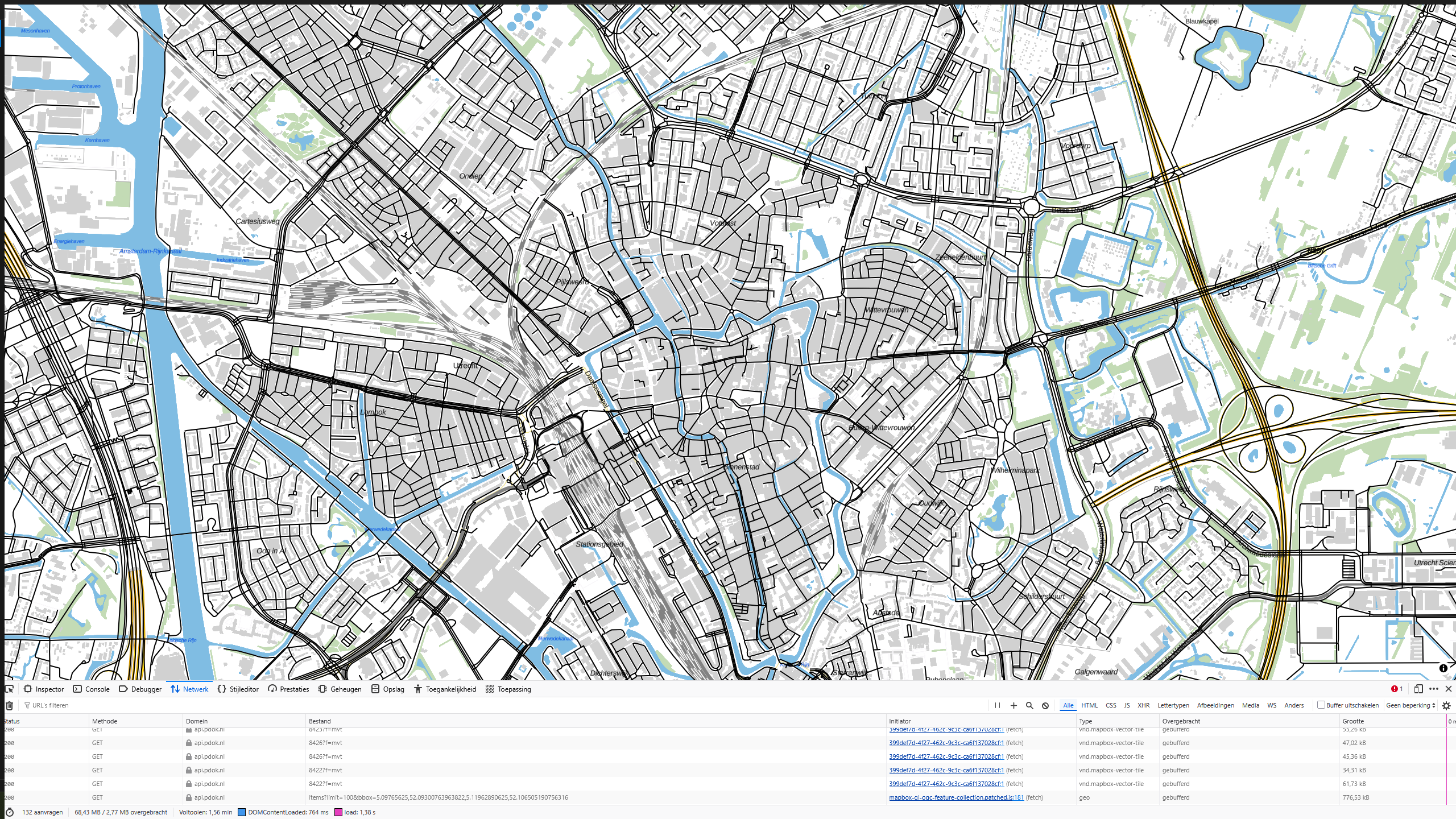 ingezoomd zodat alle features zichtbaar zijn