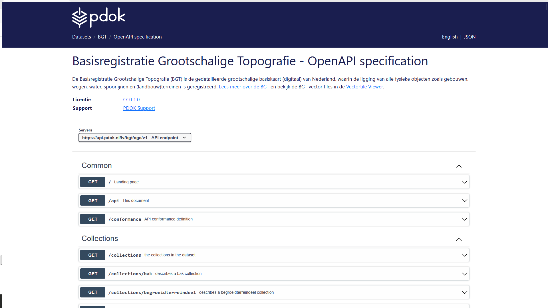 BGT OpenAPI specification