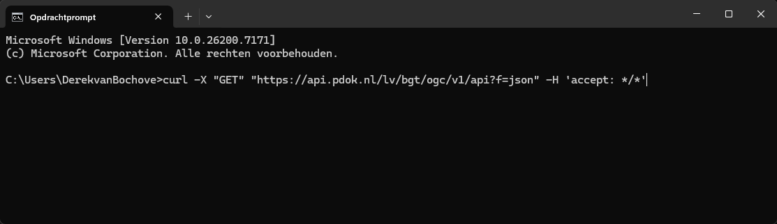curl commando in cmd
